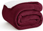 Bedsure GentleSoft Sherpa Fleece Throw Blanket for Couch - Thick and Warm Throw for Girls and Women, Soft Fuzzy Plush Christmas Blanket for Winter, Burgundy, 50x60 Inches