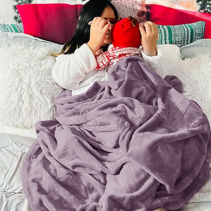 Bedsure GentleSoft Fleece King Size Blankets for Bed Fog Purple - Soft Lightweight Plush Cozy Fuzzy Luxury Microfiber, 108x90 inches