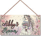 Personalized Name Door Sign Beautiful Girl Décor Wall Art Sign, Custom Name Wooden Signs Hanging Décor For Kids Room