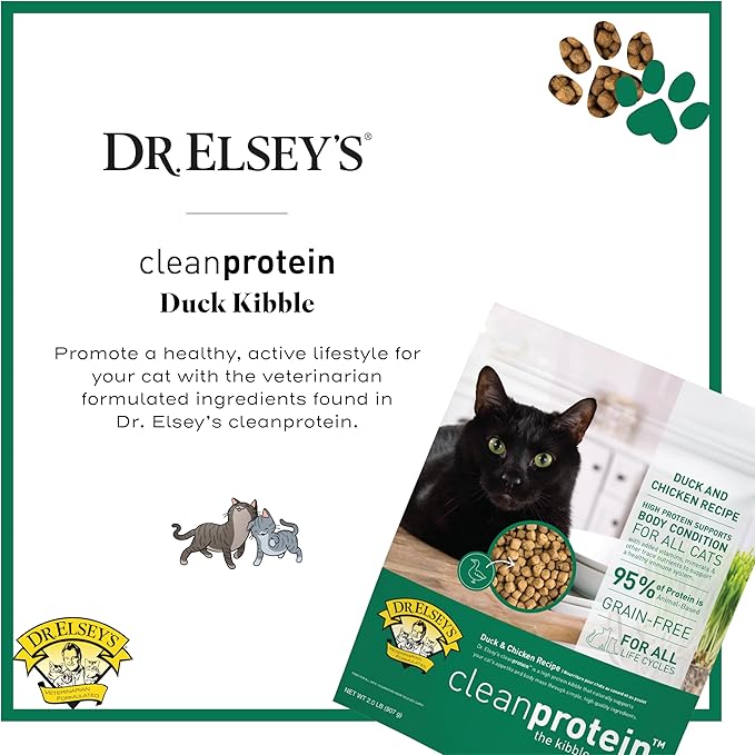 Dr. Elsey's cleanprotein Dry Kibble Duck 6.6 lb Bag-Mewly Pet