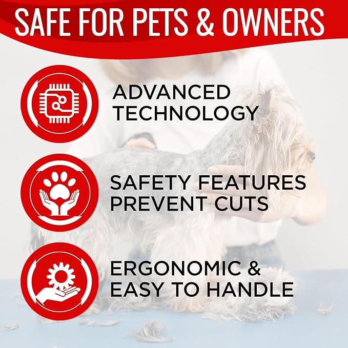 Premium Dog Clippers for Grooming, High-Performance 2-Speed Corded Shears, Quiet and Reliable Dog Grooming Kit-Mewly Pet
