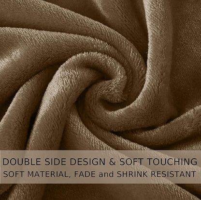 HOZY Soft Twin Size Blanket for All Season Lightweight Thermal Fleece Summer Autumn Fall Winter Spring Blankets for Twin/Twin XL Extra Long Bed Couch Sofa,66x90 Inches,Taupe