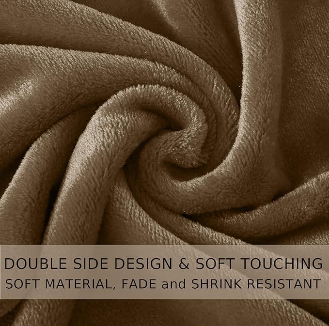 Soft King Size Blanket for All Season Warm Fuzzy Microplush Lightweight Thermal Fleece Summer Autumn Fall Winter Spring Blankets for King Calking Bed Couch Sofa,90x108 Inches,Taupe
