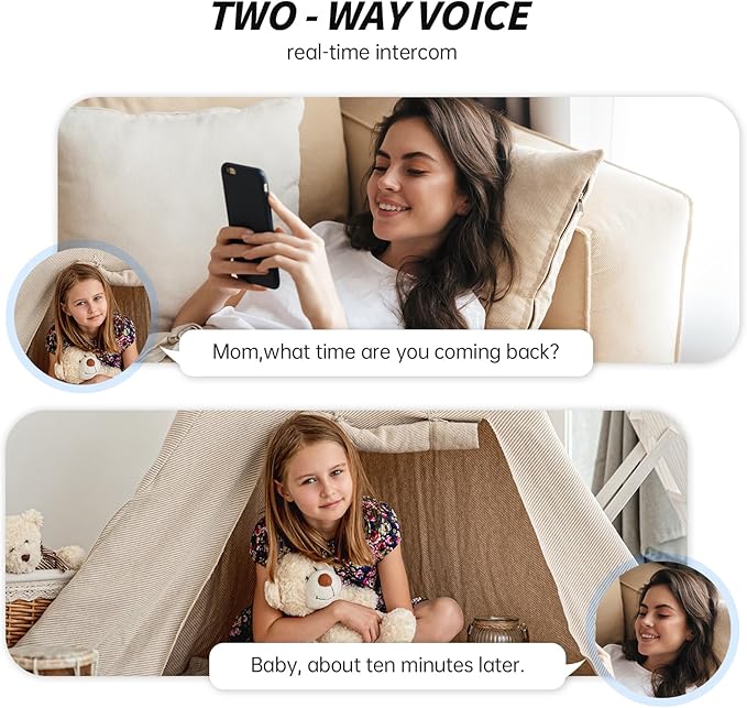 Indoor Camera 2K HD 5G/2.4Ghz WiFi Pet Robot Camera Motion Detection and Alarm,Two-Way Talk,Color Night Vision, Nanny Cam Compatible with Alexa（Black）-Mewly Pet