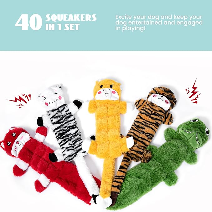 Nocciola Durable Dog Chew Toys for Aggressive Chewers, No Stuffing Squeaky Toys for Small to Large Dogs-Mewly Pet