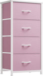 YITAHOME Dresser with 4 Drawers - Storage Tower Unit, Fabric Dresser for Bedroom, Living Room, Closets - Sturdy Steel Frame, Wooden Top & Easy Pull Fabric Bins