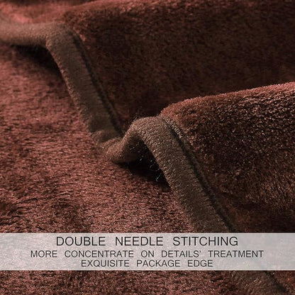 HOZY Soft Blanket Travel Size Fleece Warm Fuzzy Throw Blankets for The Bed Sofa Lightweight 350GSM Travel 50"*61"