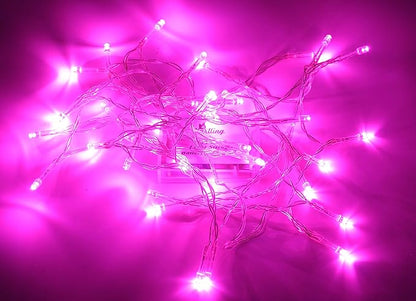 Karlling Battery Operated Pink 40 LED Fairy Light String Wedding Party Xmas Christmas Decorations(Pink,10 Pack)