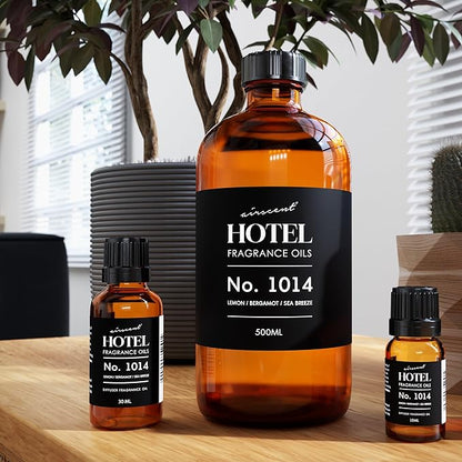 AirScent Hotel Diffuser Oil No. 1014 Inspired by The Iconic 5-Star Hotel Coastal Blend - Lemon, Bergamot & Sea Breeze - 120 mL Fragrance Oil for Ultrasonic and Waterless Diffusers and Crafting