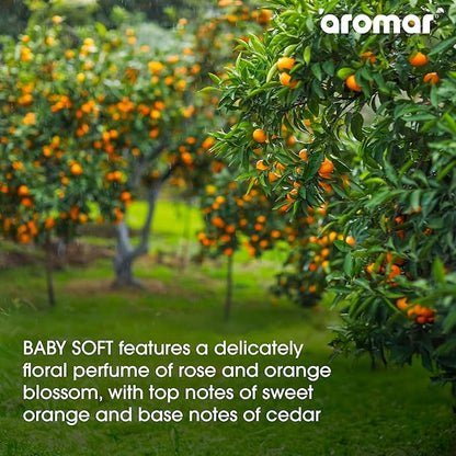 AROMAR Premium Fragrance Oil - Essential Oil for Diffusers & Home Aromatherapy - Baby Soft - 8oz
