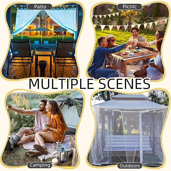 4 Corners Mosquito Net for Mosquiteros para Camas Bed Canopies Netting Bed Drapes Rectangular Mosquito Mesh for Camping Home Outdoor Travel (White,L75 X W59 X H67 Inch,Opening)-Mewly Pet