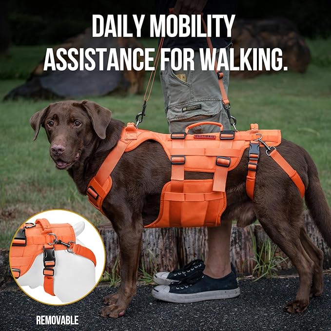 OneTigris Dog Lift Harness for Large Dogs, Dog Hip Support Brace, Full Body Dogs Lifter with Handles Invictus Multifunctional Mobility Assistance Vest for Back Legs-Mewly Pet