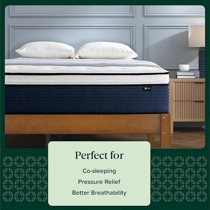 ZINUS 10 Inch Comfort Support Hybrid Mattress [New Version], Full, Fiberglass Free, Medium Plush, Motion Isolation, Certified Safe Foams & Fabric, Mattress in A Box