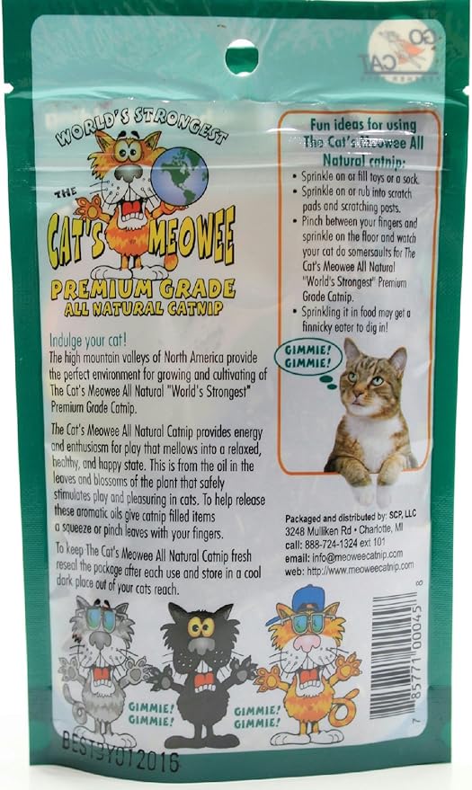 The Cat's Meowee Organic Catnip 0.352 oz-Mewly Pet