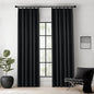 KangBang Black Pinch Pleated Curtains Blackout 90 Inches Long for Bedroom, Linen Textured Pinch Pleat Drapes for Living Room Nursery, Soundproof Privacy Assured Home Decor(2 Panels, Black,40x90)