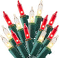 woohaha Mini Christmas Lights,2 Pack 13ft String Lights, 120V UL Plug Extendable Xmas Tree Lights for Christmas,Patio,Home,Party,Holiday,Garden,Indoor/Outdoor Decor(50 Count red Clear)