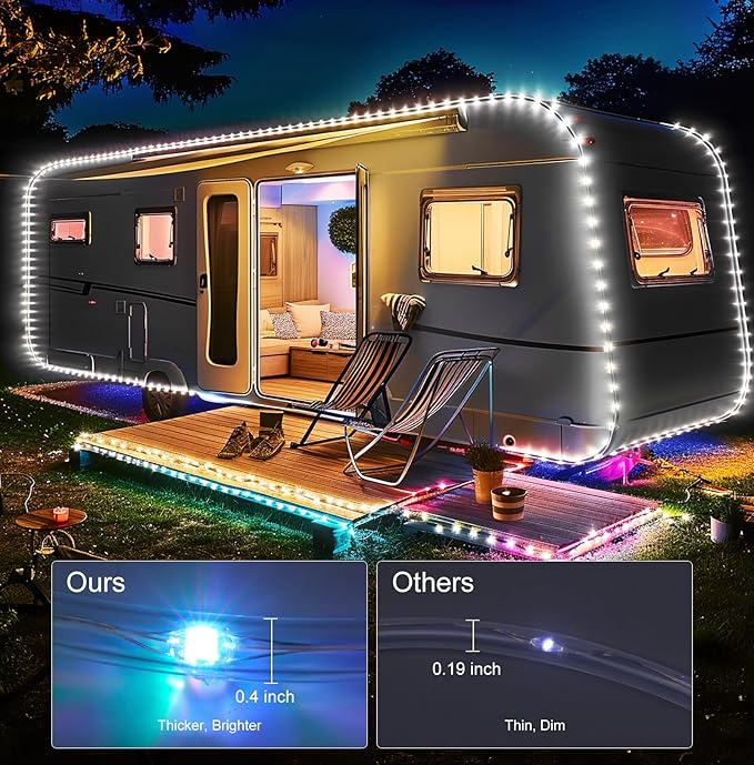 Brightown Rope Lights Outdoor, 33 FT 24 Color Changing String Lights with Remote, 100 LED String Lights Indoor Bedroom, Rope Light for Outside, Waterproof Christmas Lights for Outdoor Decoration