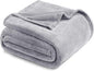 Exclusivo Mezcla Fleece Blanket Twin Size for Bed, Super Soft and Warm, All Season Use, Cozy, Plush, Lightweight, 60x80 Inches Light Grey