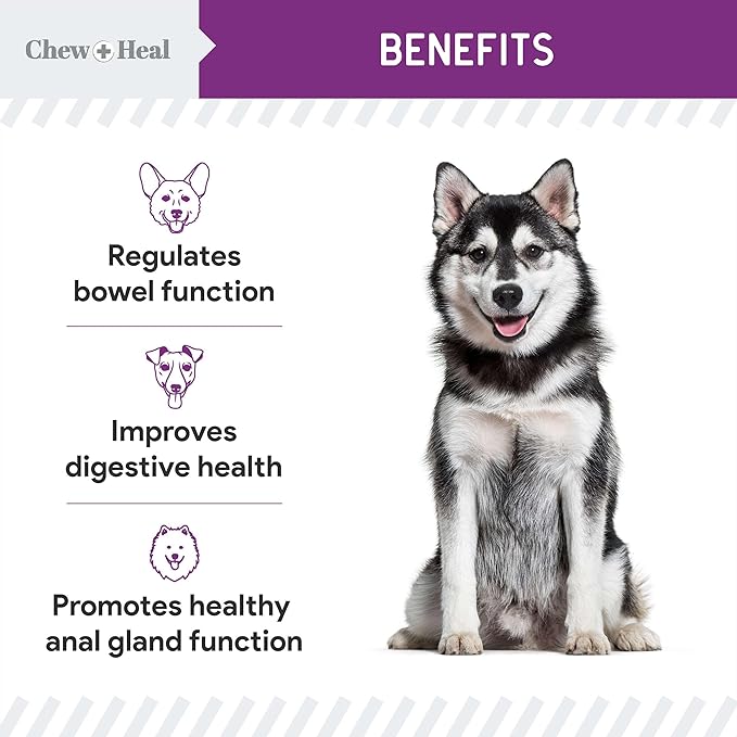 Chew + Heal Labs Glands Bowel Support - 5.4 oz of Stop The Scoot Powder for Scooting, Healthy Anal Glands, and Digestive Health - Made with Pumpkin Powder for Dogs-Mewly Pet