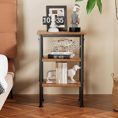 VECELO Modern Nightstands X-Design Side End Table Night Stand with Storage Shelf for Bedroom,Living Room,