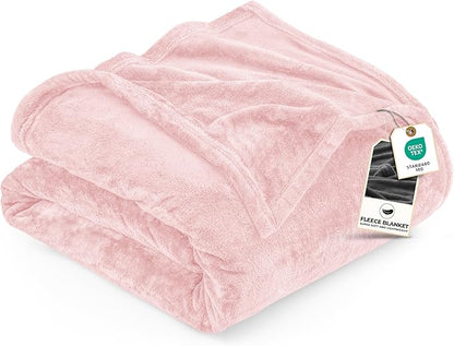 Utopia Bedding Fleece Blanket Twin Size Pink 300GSM Luxury Anti-Static Fuzzy Soft Microfiber Dorm Bed Blanket for Girls (60x80 Inch)