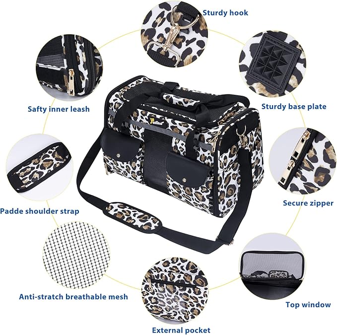 Pet Carrier for Small Dogs and Cats - Soft-Sided Travel Kennel, Portable Foldable Bag (Large)-Mewly Pet