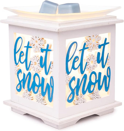 Scentsationals Wax Melt Warmer, for Scented Wax Melts - Christmas Holiday Collection Let It Snow - Fragrance Cubes and Tarts