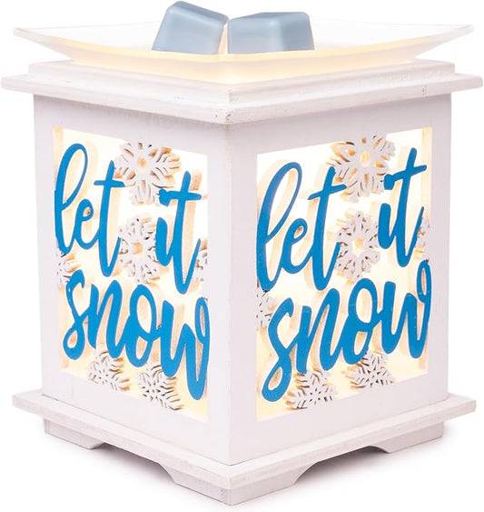 Scentsationals Wax Melt Warmer, for Scented Wax Melts - Christmas Holiday Collection Let It Snow - Fragrance Cubes and Tarts