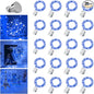 20 Pack Fairy Lights Battery Operated - 3 Speed Modes, 7Ft 20 LED String Twinkle Lights, Waterproof Copper Wire, Mini Firefly Light for Mason Jars Vases Christmas Decor,Blue