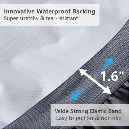 King Size Mattress Pad Waterproof, Cooling Mattress Topper Noiseless, Leak Proof Mattress Protector Deep Pocket Washable, Quilted Fitted Soft King Mattress Pad Cover (78x80 inch, Grey)