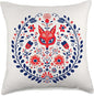 Traditional Scandinavian Folk Pattern Throw Pillow