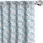 Ambesonne Animal Cartoon 2 Panel Curtain Set, Happy Smiling Pattern with Dots Animal, Lightweight Window Treatment Living Room Bedroom Decor, Pair of - 28" x 84", Pale Blue Sky Blue White