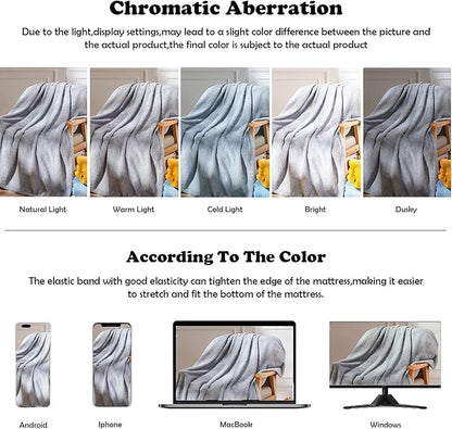NEWCOSPLAY Super Soft King Blanket Grey Premium Silky Flannel Fleece Leaves Pattern Lightweight Bed Blanket All Season Use (Grey, King(90"x110"))