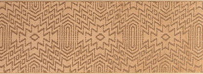Custom Length Cut to Size Tribal Ethnic Southwestern Inspired Hallway Runner Rug, Non Slip Rubber Backed, 31 inch Wide X Customized Length, Inca Tan, 31 inch X 20 feet