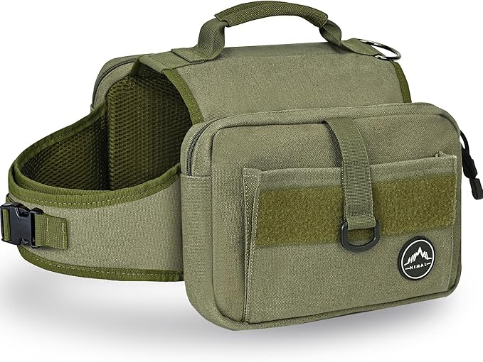 Himal Outdoors Dog Backpack & Saddle Bag, Tactical Hiking Backpack for Large Dogs with Side Pockets & Adjustable Strap-Mewly Pet