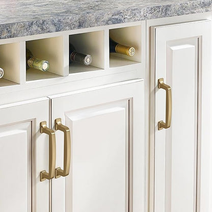 khtumeware 6 Pack 3 Inch Kitchen Cabinet Handles Champagne Bronze Cabinet Pulls Warm Brass Drawer Pulls Kitchen Cabinet Hardware Kitchen Handles for Cabinets Cupboard Handles Drawer Handles