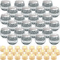 Rtteri 24 Set Votive Candle Holders Wedding Centerpiece Table Decorations Speckled Mercury Glass Votive Candle Holders with Tea Lights Birthday Party Decorations for Home (Silver)