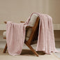 PHF 100% Cotton Waffle Weave Throw Blanket, Soft Lightweight Breathable Cozy Throws for Couch Bed Sofa, Luxury Aesthetic Woven Blanket for Home Decor & Office, 50"x60", Pink/Mauve