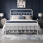 Yaheetech Classic Metal Platform Bed Frame Mattress Foundation with Victorian Style Iron-Art Headboard/Footboard/Under Bed Storage/No Box Spring Needed/Full Size White