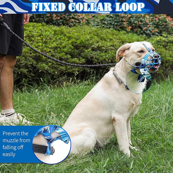 BARKLESS Dog Muzzle, Silicone Basket Muzzle for Small Medium Large Dogs, Soft Cage Mouth Cover Prevent Biting Chewing, Allow Drinking Panting, Suitable for German Shepherd-Mewly Pet