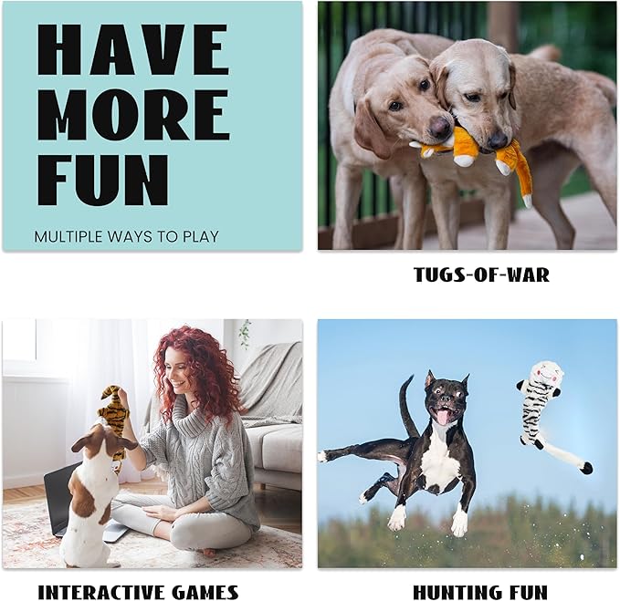 Nocciola Durable Dog Chew Toys for Aggressive Chewers, No Stuffing Squeaky Toys for Small to Large Dogs-Mewly Pet