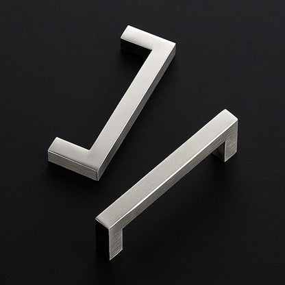 Ravinte 32 Pack 4 Inch Kitchen Square Cabinet Handles Satin Nickel Pulls Brushed Nickel Kitchen Cabinet Hardware Handles for Cupboard Drawer Pulls