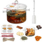8 Pcs Christmas Stovetop Potpourri Simmer Pot Set Include Potpourri Kit Clear Glass Simmer Pot Stovetop Instruction Tags Holiday DIY Crafting Kit for Home Xmas Party Gift Decor