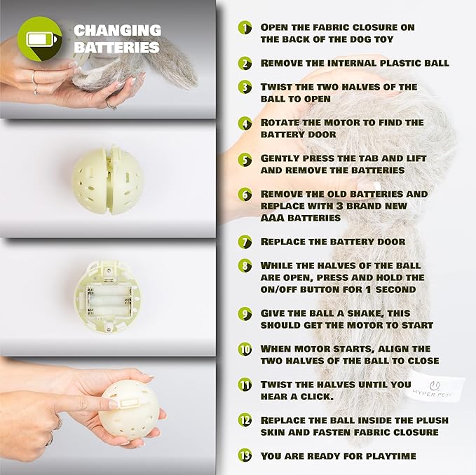 Hyper Pet Doggie Pal Interactive Dog Toys (Dog Toy that Wiggles, Vibrates, and Barks Plush Toys for Boredom and Stimulating Play)-Mewly Pet