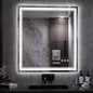LED Bathroom Mirror, 28x32 Inch Gradient Front and Backlit LED Vanity Mirror, 3 Colors Dimmable CRI>90 Double Lights, IP54 Enhanced Anti-Fog, Hanging Plates Wall Mount Backlit Mirror