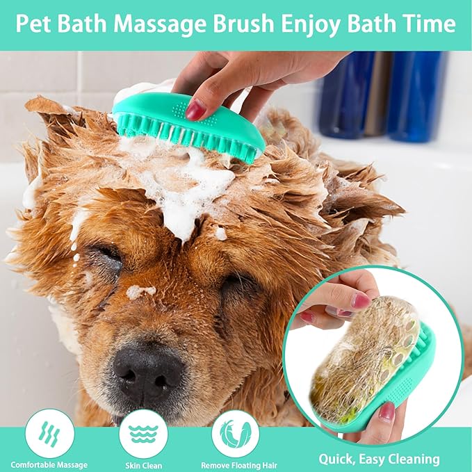 Dog Brush Kit for Grooming Short & Long Haired Dogs & Cats, 5 in 1 Pet Grooming Set for Small Animals, 5 PCS Puppy Self-Cleaning Slicker Brush and Pet Comb for Shedding Medium & Large Dogs-Mewly Pet