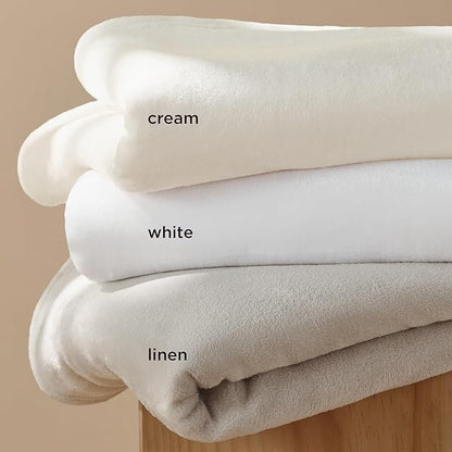 Bedsure GentleSoft Fleece Bed Blankets Full Size Cream - Soft Lightweight Plush Fuzzy Cozy Luxury Blanket Microfiber, 84x90 inches