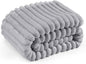 Bedsure GentleSoft Twin Blanket for Couch - Cozy Soft Blankets for Women, Cute Small Fleece Throws for Girls, Light Grey, 60x80 Inches
