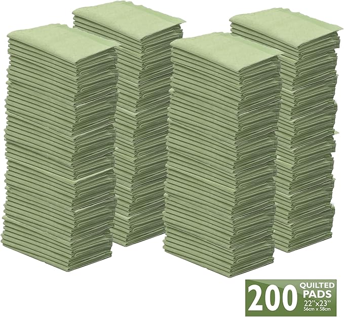 Four Paws Wee-Wee Superior Performance Bamboo Pee Pads for Dogs, Earth Friendly Dog & Puppy Potty Training Pads, Crate Liners, Housebreaking Supplies, 22" x 23" (200 Count)-Mewly Pet