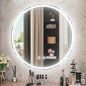24 Inch Round LED Bathroom Mirror,Front & Backlit Lighted Bathroom Vanity Mirror, 6000K, CRI 90+, Dimmable, Touch, Anti-Fog
